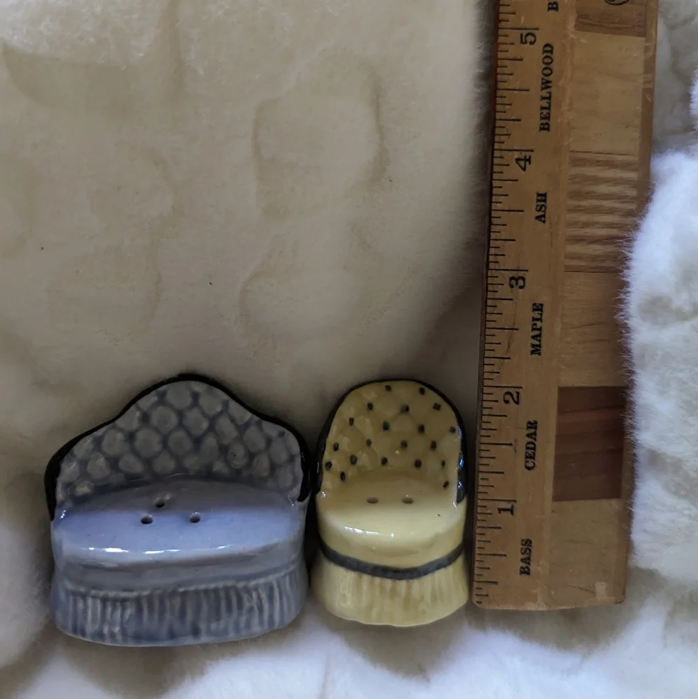 Vintage salt and pepper sofa
